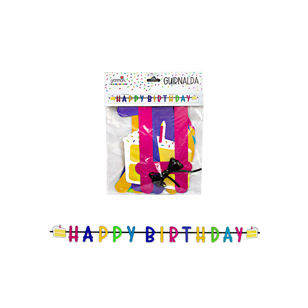 Guirnalda Happy Birthday Chispitas 1pza