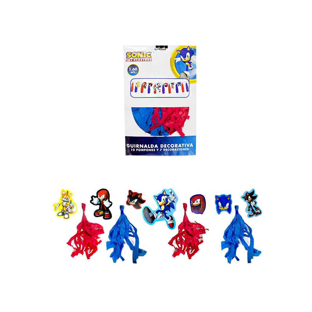 Guirnalda pompones Sonic 1pqt
