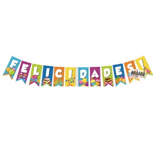 Letrero Banderin Felicidades 1Pza