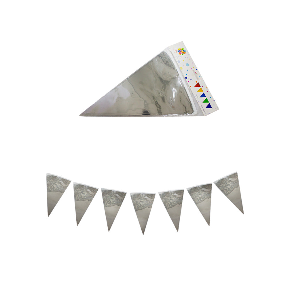 Banderín metálico plata (1pqt)