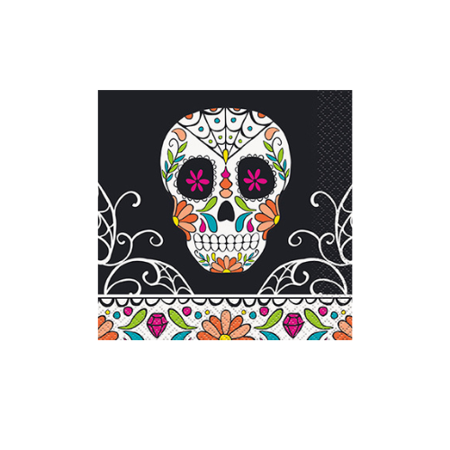 Servilleta coctel Calavera 1pqt