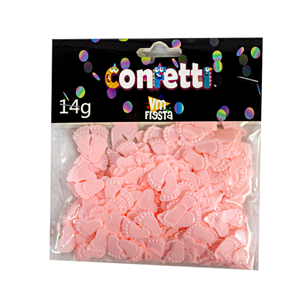Confeti Piecitos Rosa 1pqt 14g