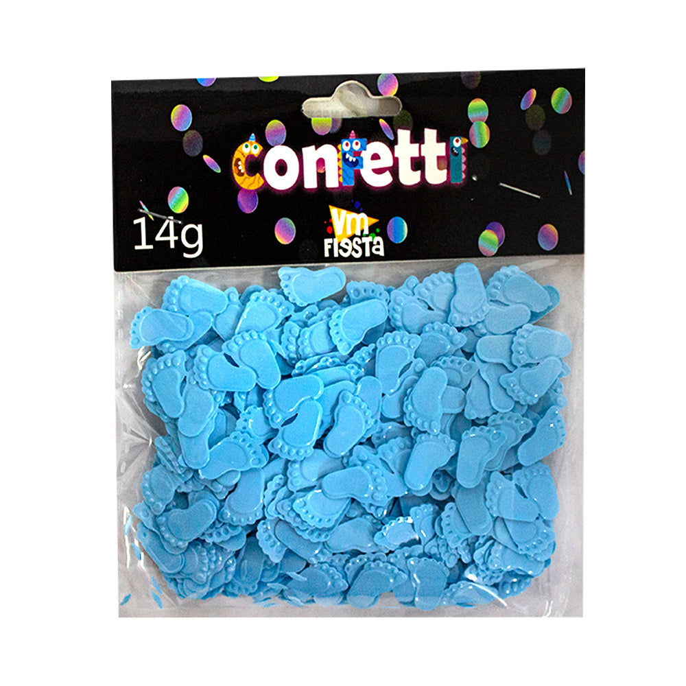 Confeti Piecitos Azul 1pqt 14g