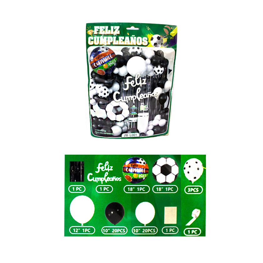Kit Arco Feliz Cumpleaños Futbol (1 pqt)