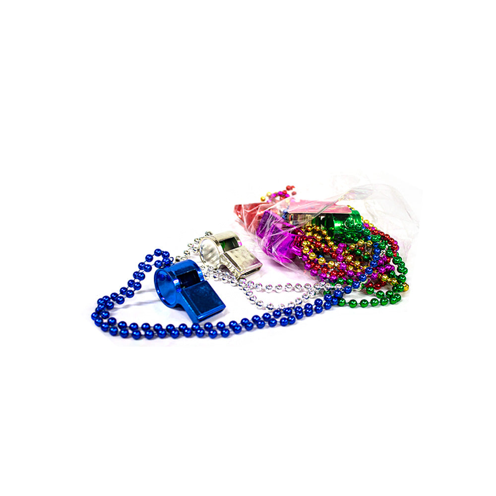 Collar de perlas con silbato 1pqt