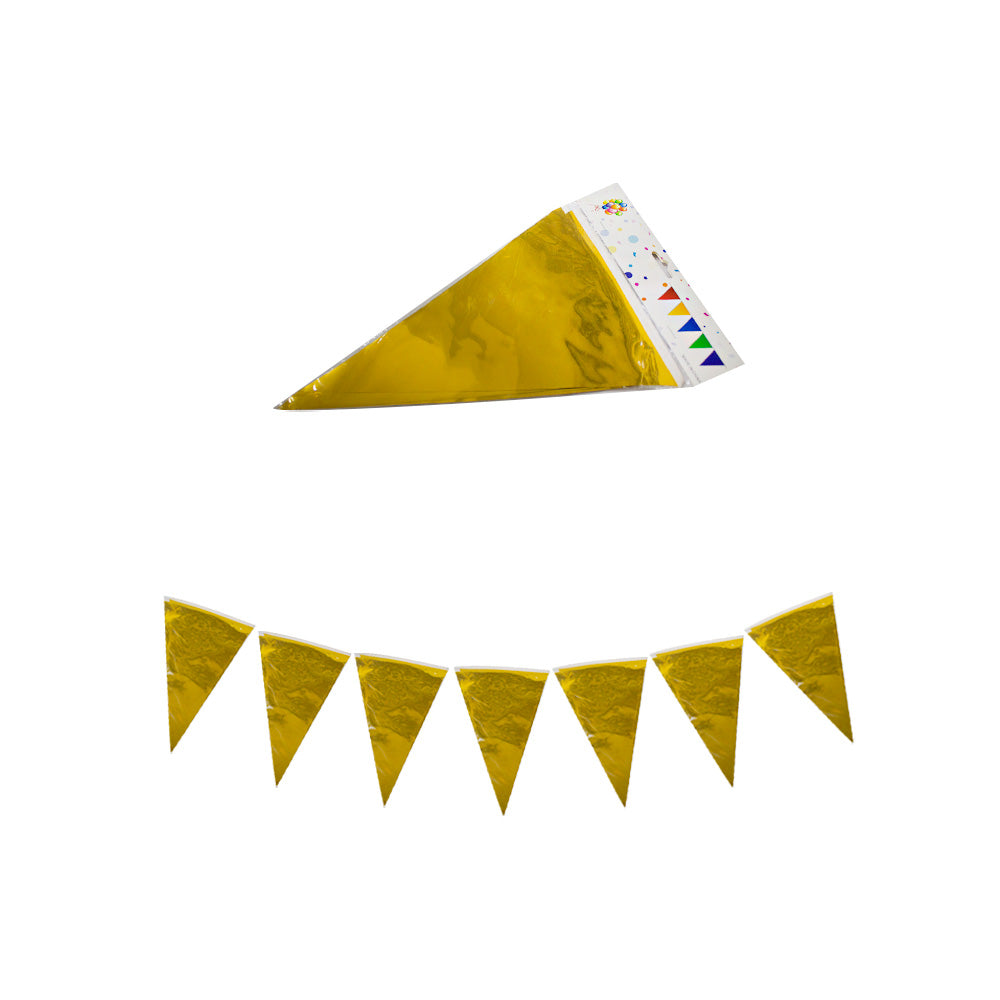 Banderín metálico oro (1 pqt)