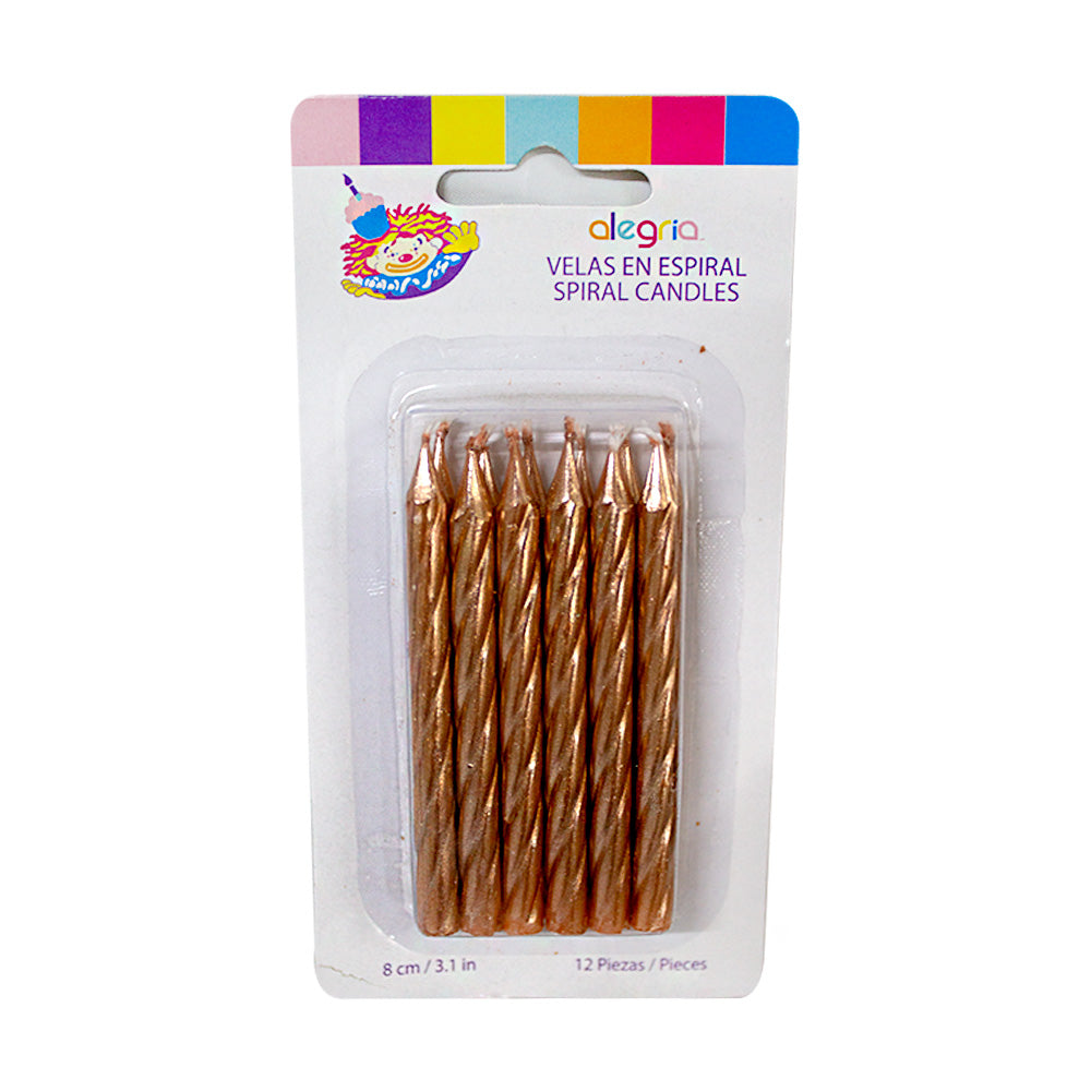 Velas de Cumpleaños en espiral 1pza