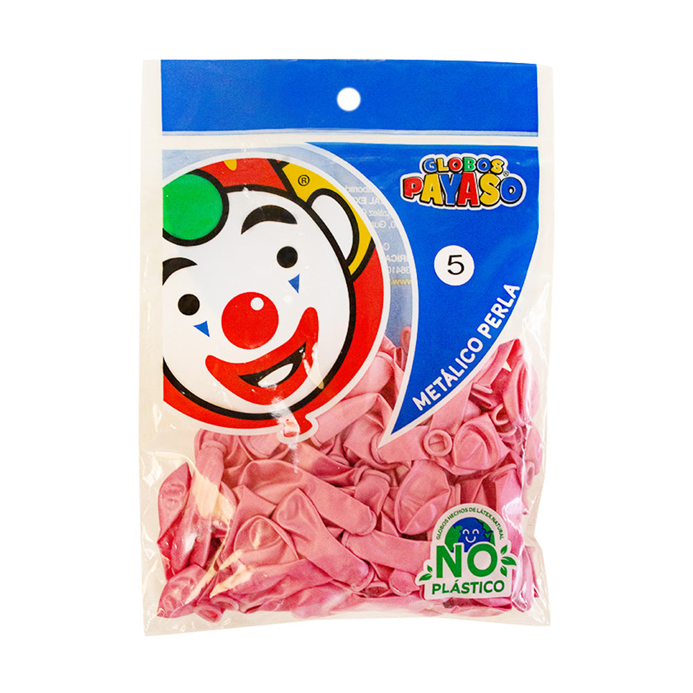 Globo de latex 5  rosa perla 1pqt