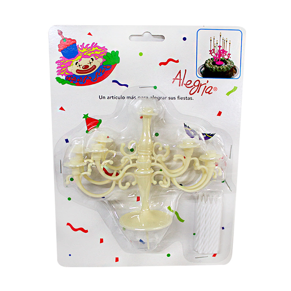Cake Topper Candelabro Beige