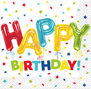 Servilleta Coctel Happy Birthday 1pqt