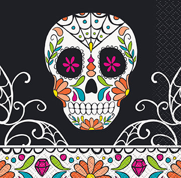 Servilleta coctel Calavera 1pqt