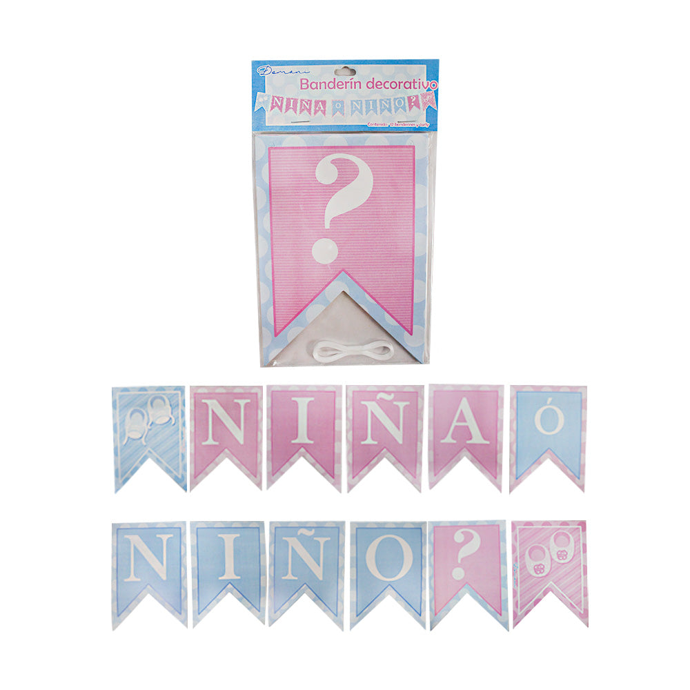 Banderín decorativo niña o niño?