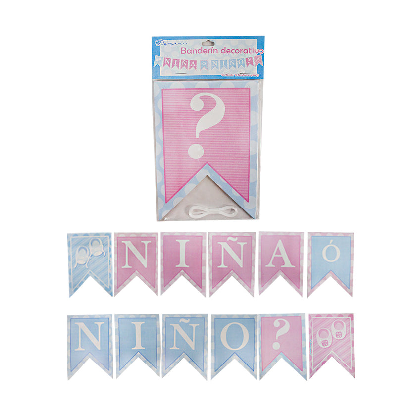 Banderín decorativo niña o niño?