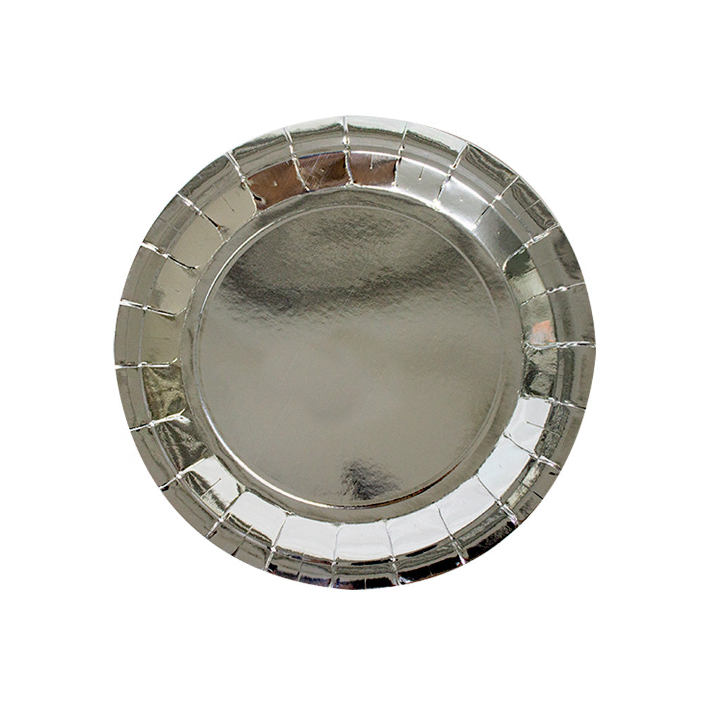 Plato metálico Plata 1pqt