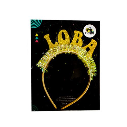 Diadema Loba dorada 1pza