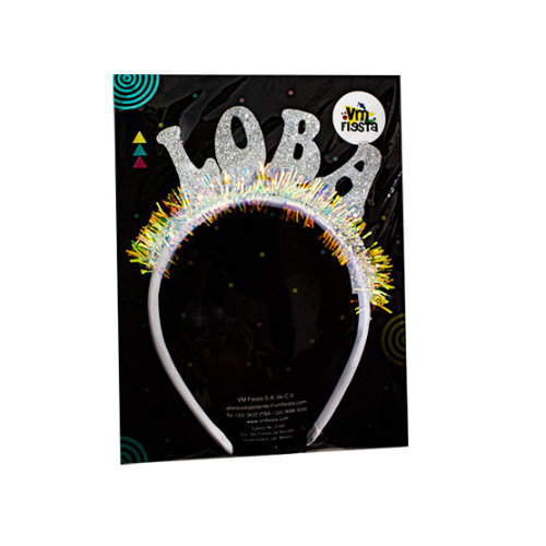 Diadema Loba plata 1pza