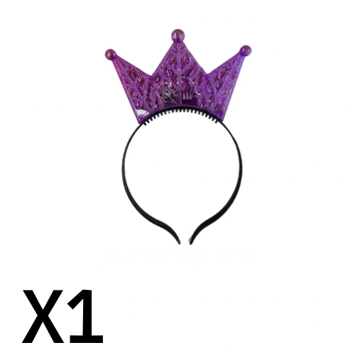 Diadema corona c/luz 1pza