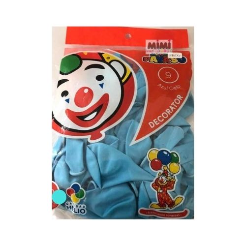 Globo de Látex 9 Azul Cielo 1Pqt