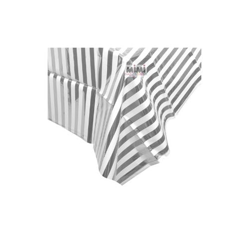 Mantel Rectangular c. Plateado con blanco c/ 1pq