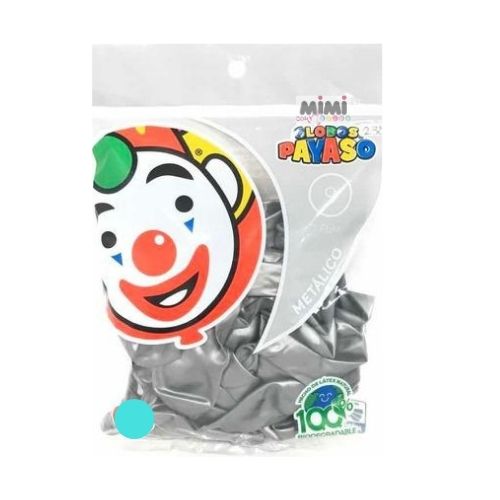 Globo de Látex 9 Plateado 1Pqt