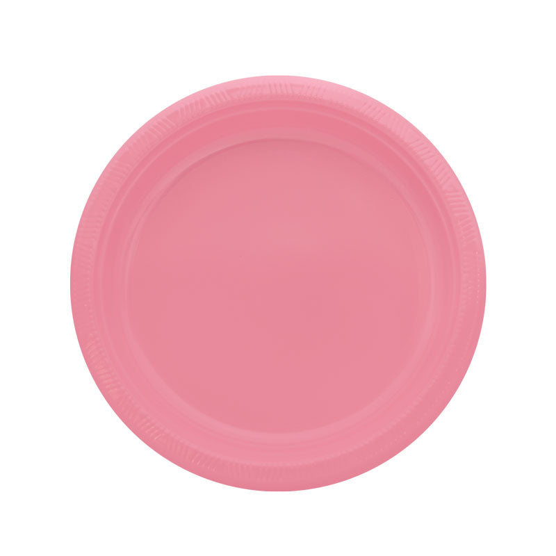 Plato comida Rosa c/20 1pq