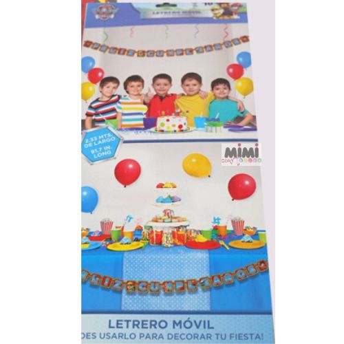Letrero de Paw Patrol  1Pqt