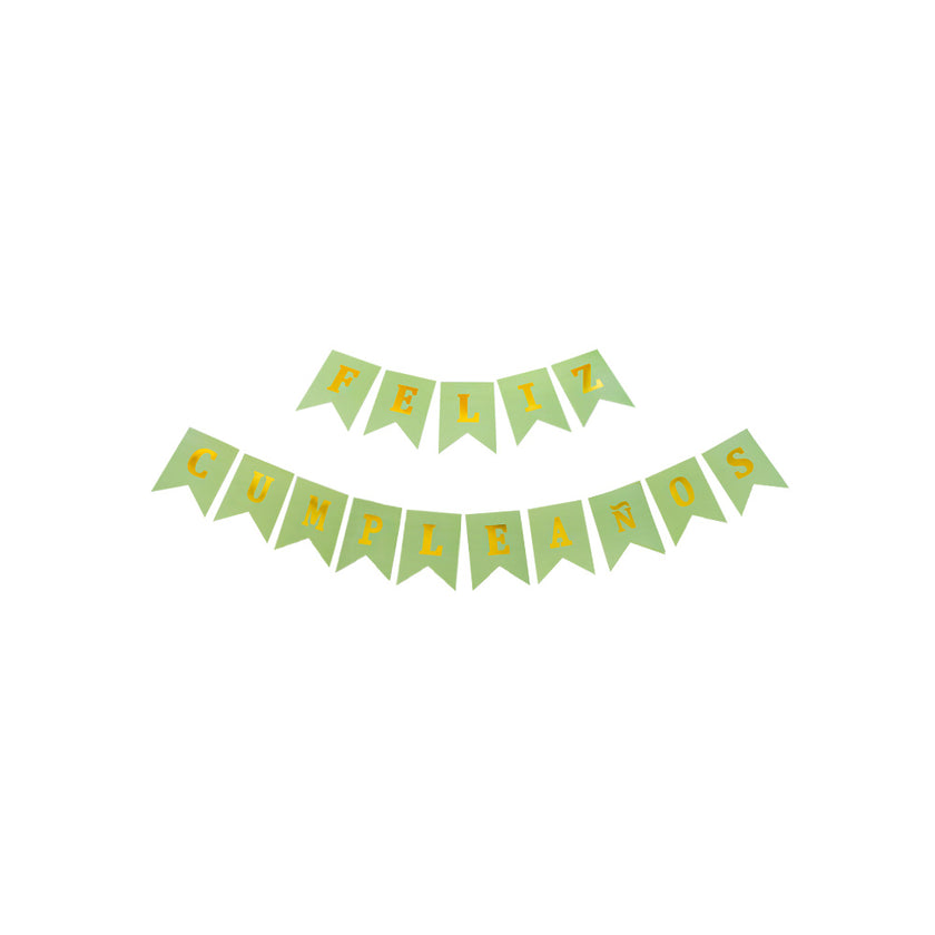 Banderín  Feliz Cumpleaños Verde