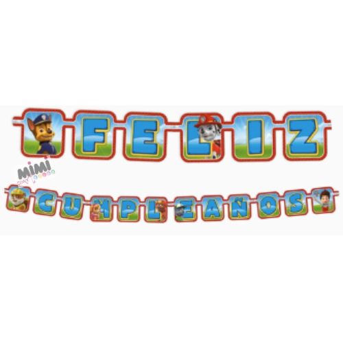 Letrero de Paw Patrol  1Pqt