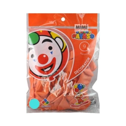 Globo de Látex 9 Naranja 1Pqt