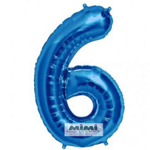 Número 6 Azul 1Pza