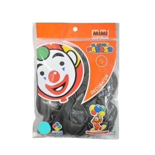 Globo de Látex 9 Negro 1Pqt
