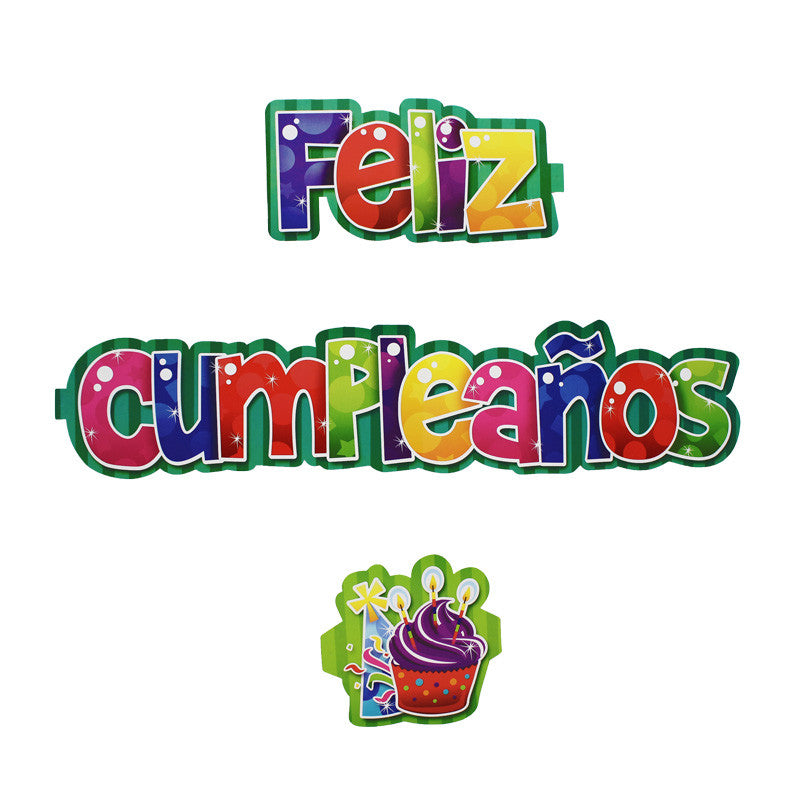 Letrero Feliz Cumpleaños Multicolor 1Pza