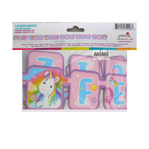 Letrero de Unicornio Bebé 1Pqt