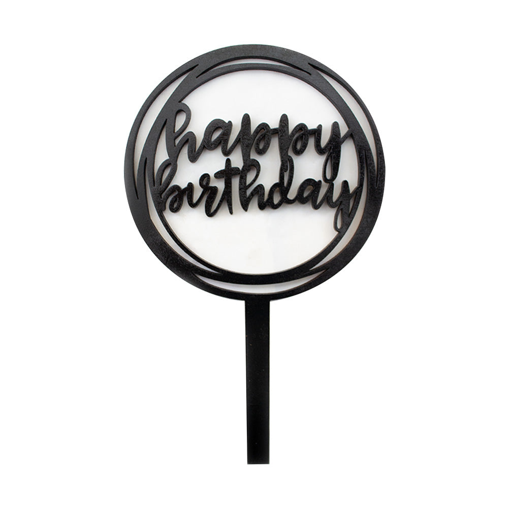 Cake Topper Happy B. circular