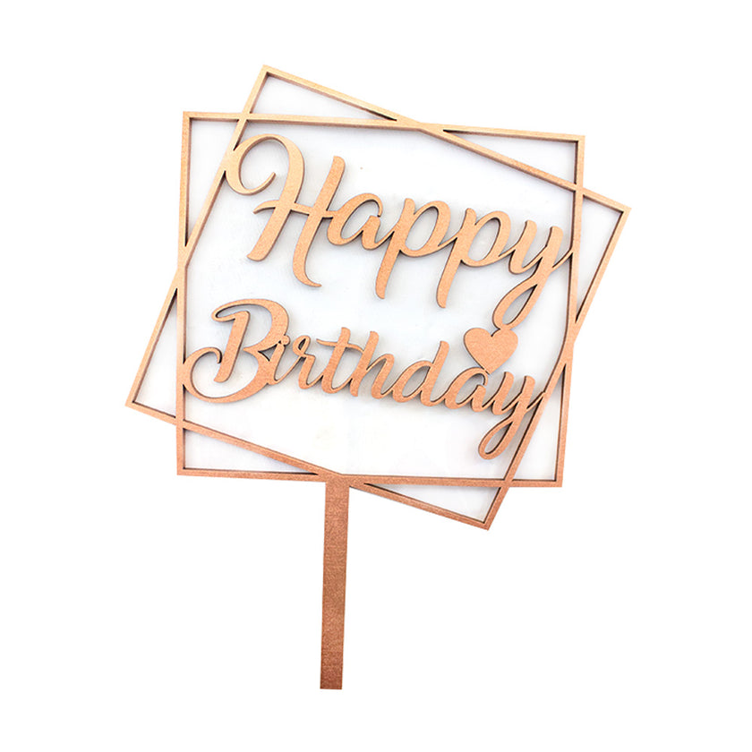 Cake Topper Happy B. cuadro