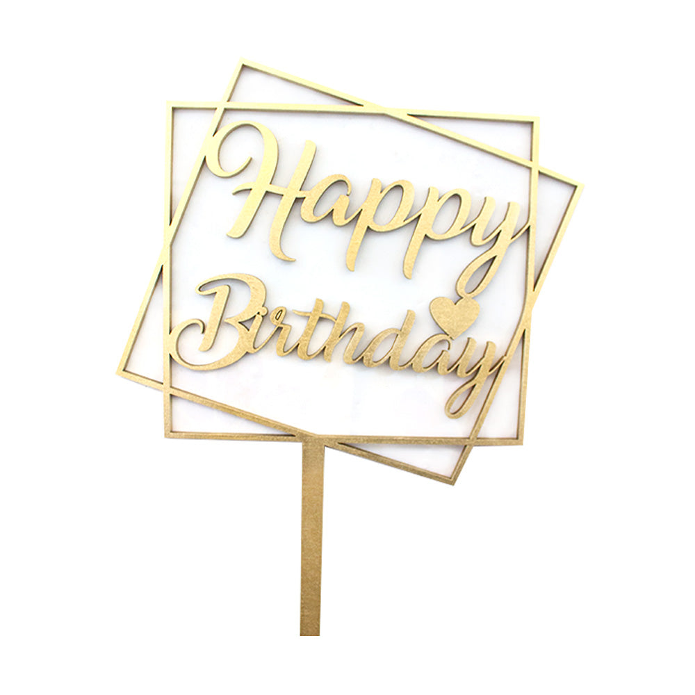 Cake Topper Happy B. cuadro