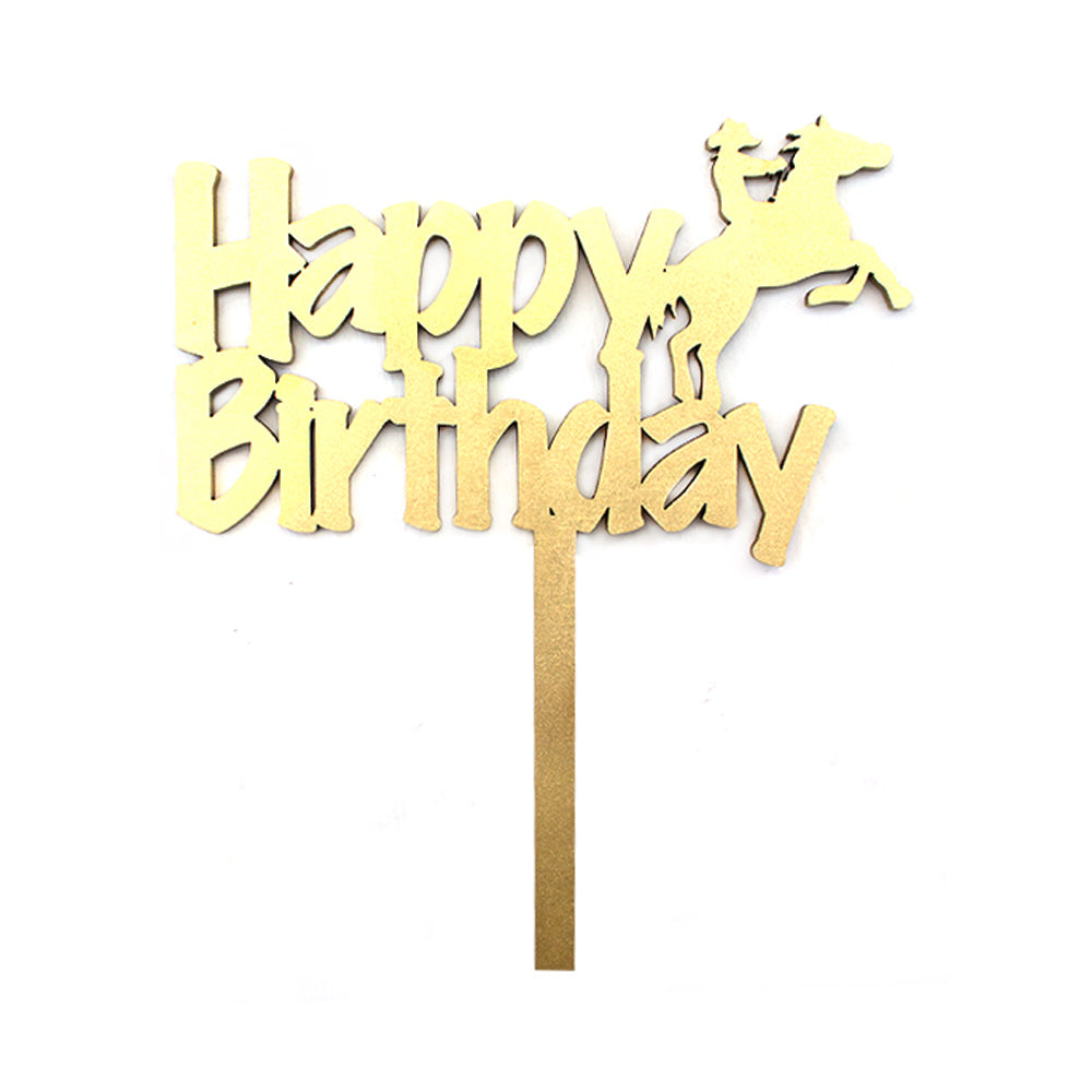 Cake Topper Happy B. caballo esquina