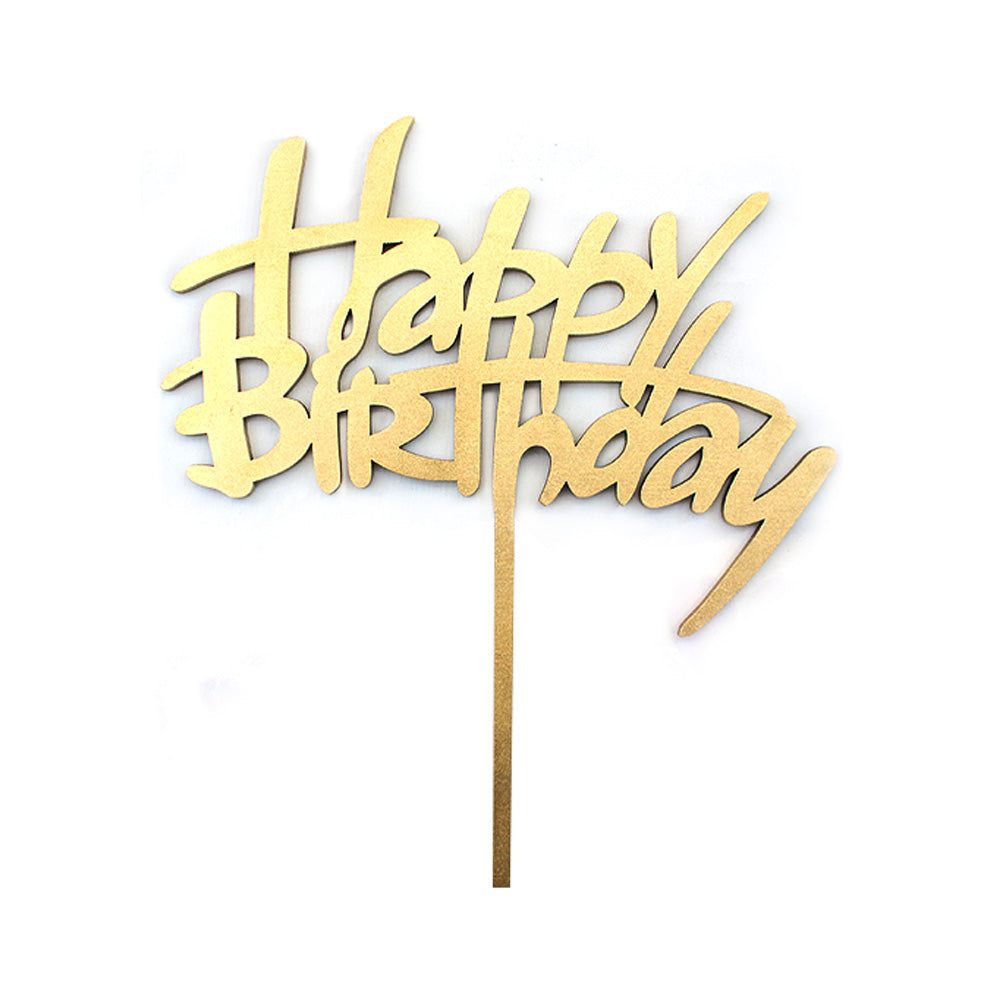 Cake Topper Happy B. cursiva