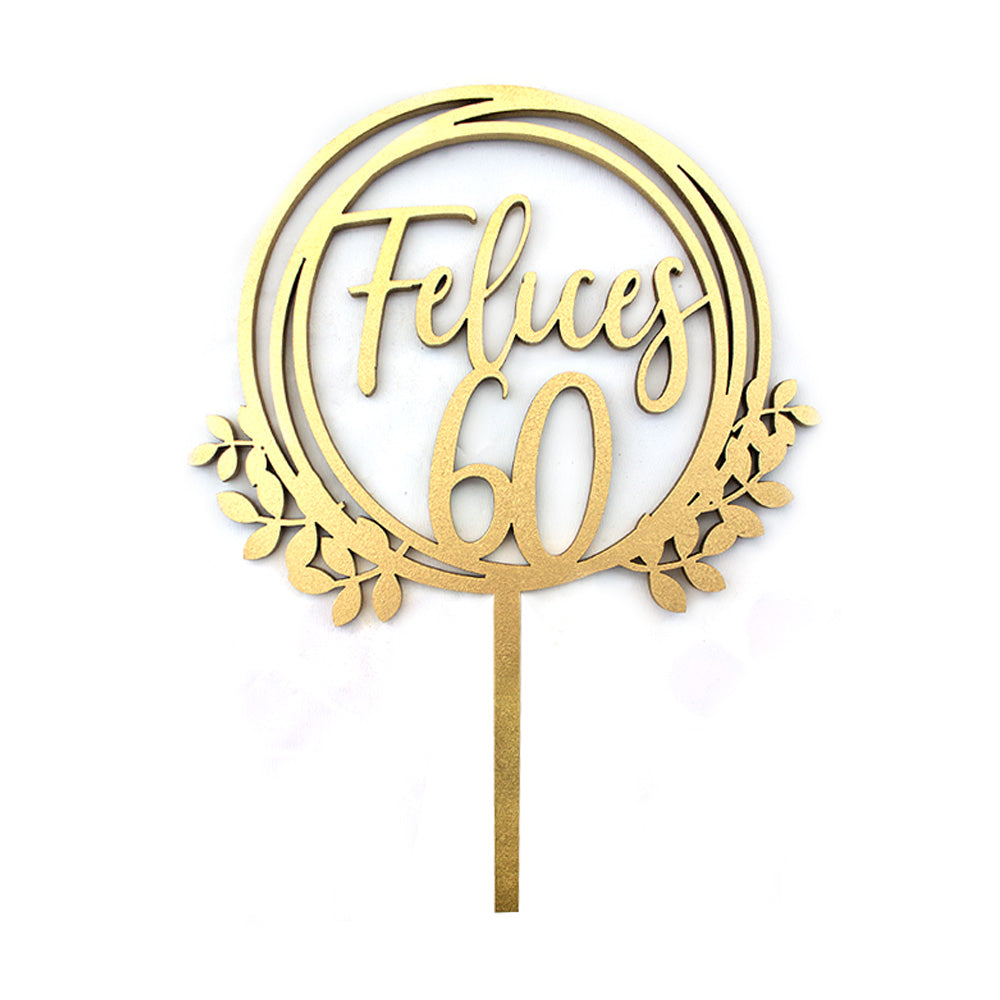 Cake Topper Felices 60