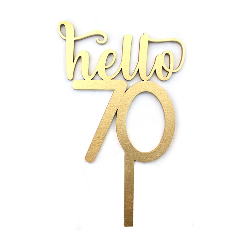 Cake Topper Hello 70
